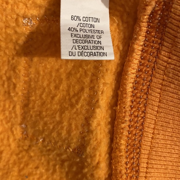 Abercrombie & Fitch Orange Peach Thick Hoodie with sewn on brand name in white S - Picture 12 of 16